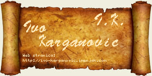 Ivo Karganović vizit kartica